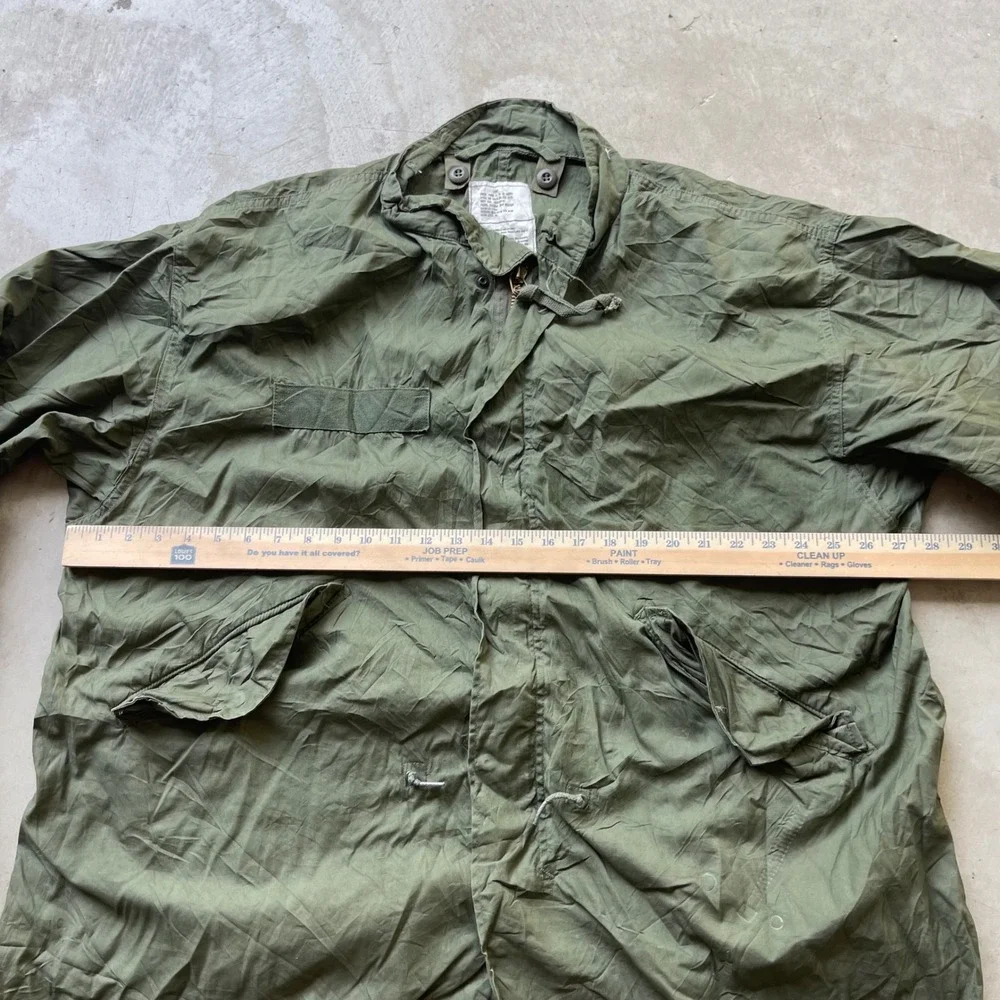 Vintage US Military M-65 Fishtail Parka Shell Olive Drab Large DLA100-83-C-0482